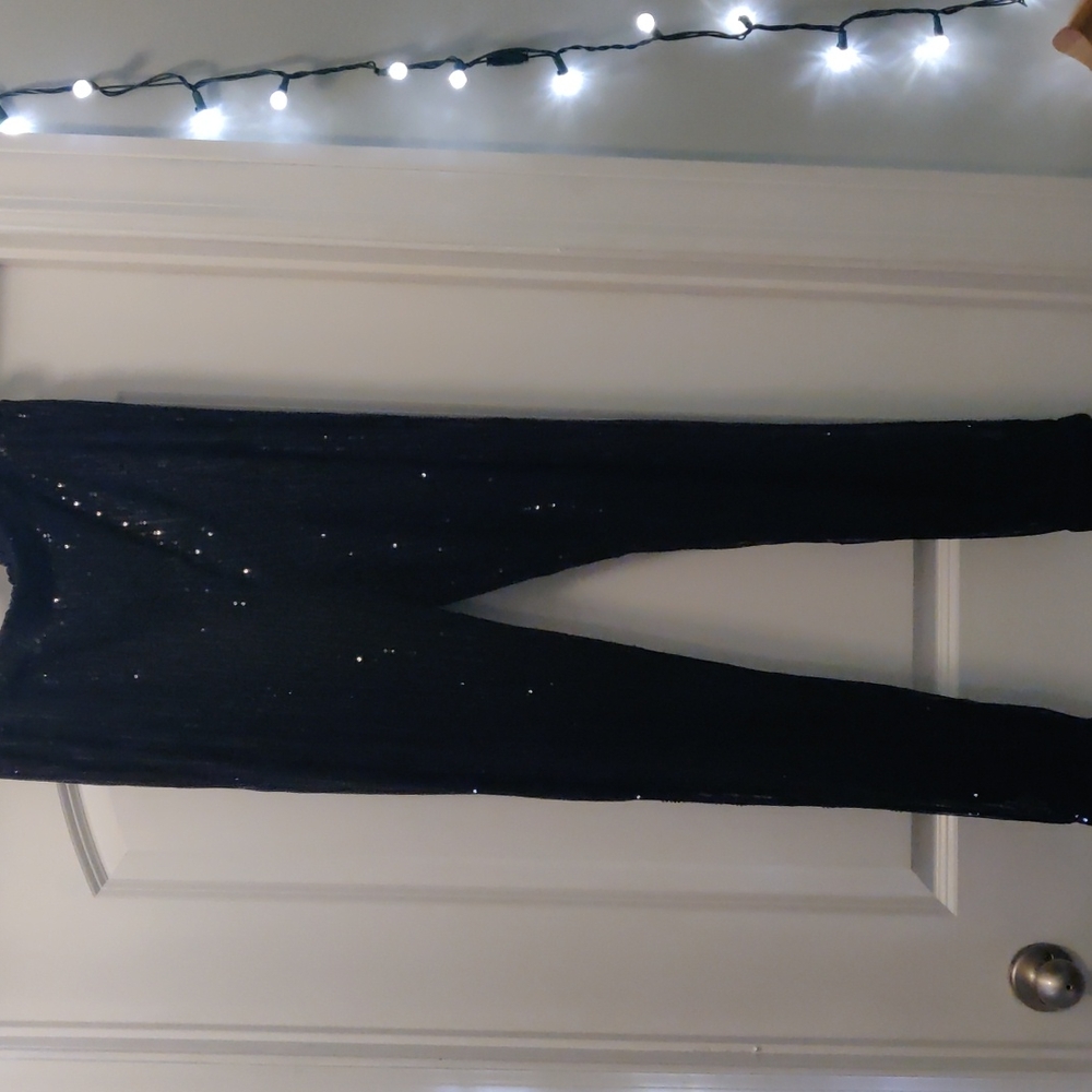 Sequin black pants